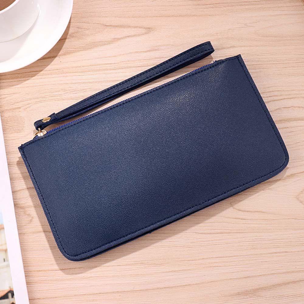 ELEGANT Ví Dài Nhiều Ngăn Có Khóa Kéo Đựng Thẻ Và Điện Thoại Cho Nữ