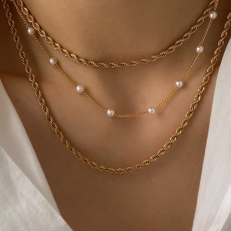 Vòng Cổ Choker Đính Ngọc Trai Thời Trang Cho Nữ