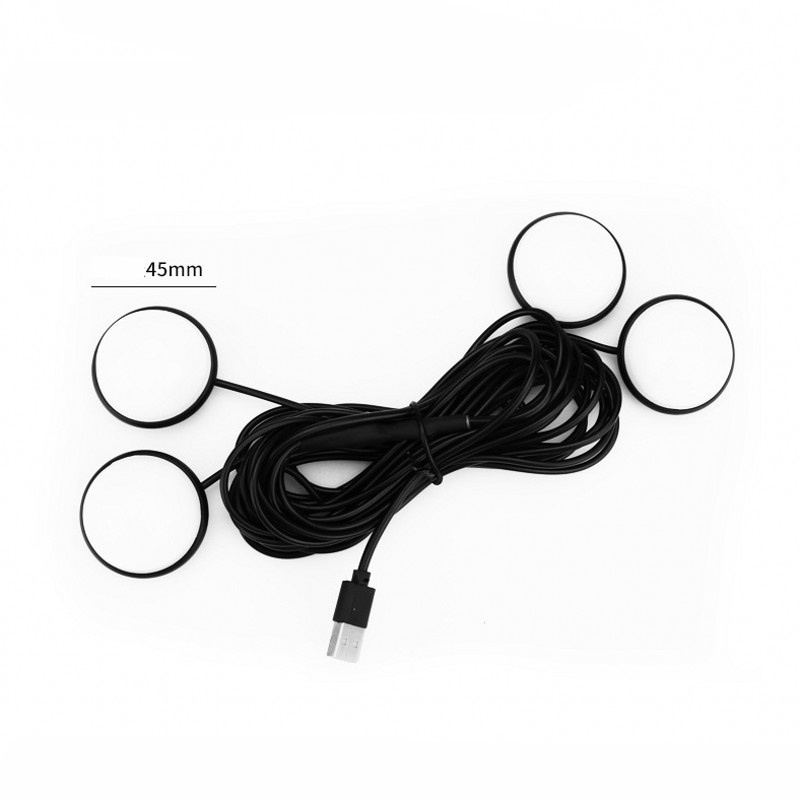 Bộ 4 Đèn LED USB Trang Trí Nội Thất Xe Hơi