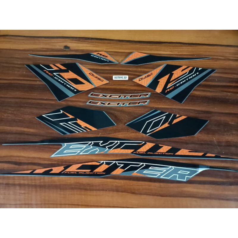 Bộ tem Exciter 150 màu xám bạc 2021