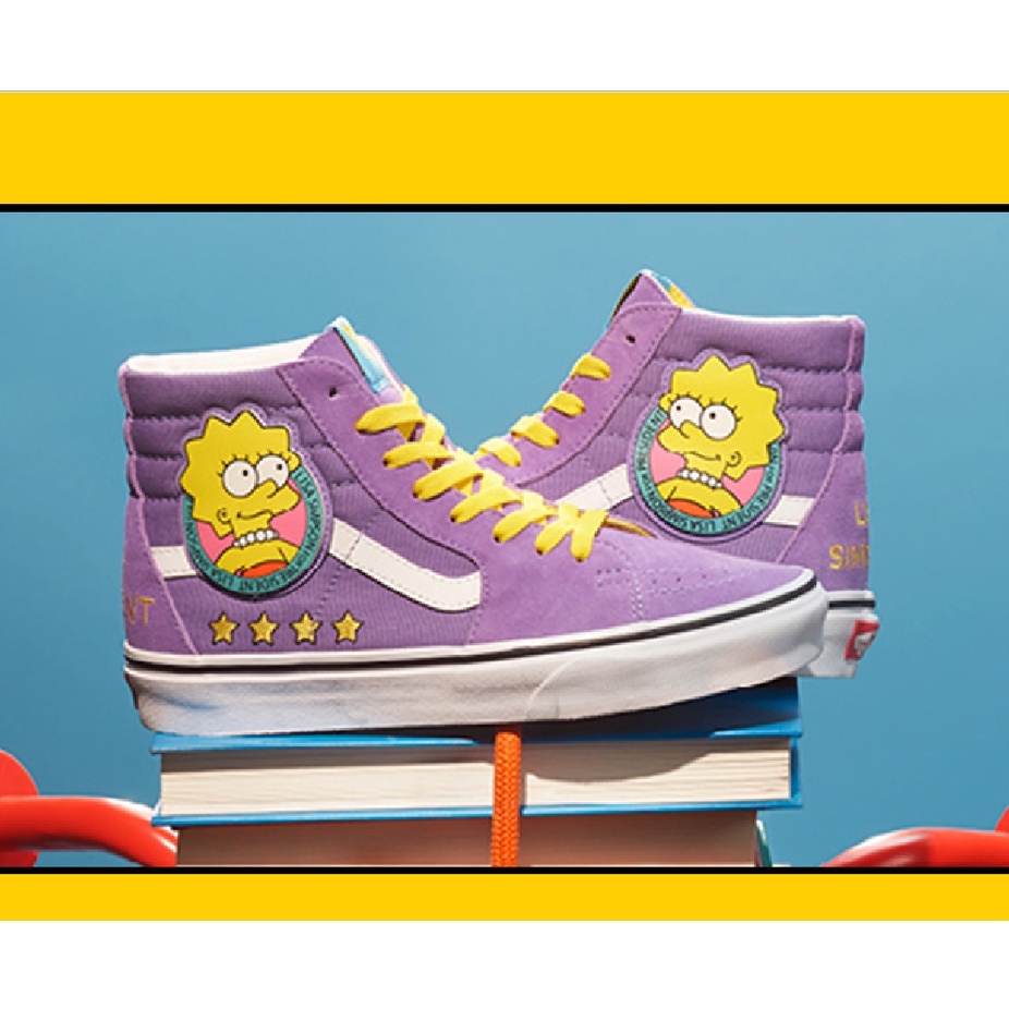 Giày Thể Thao VANS The Simpsons Cổ Cao Size 35-44 Thời Trang Năng Động