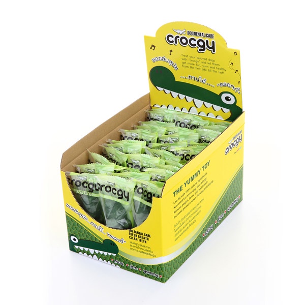 Snack gặm sạch răng hình cá sấu Crocgy 18g / 63g