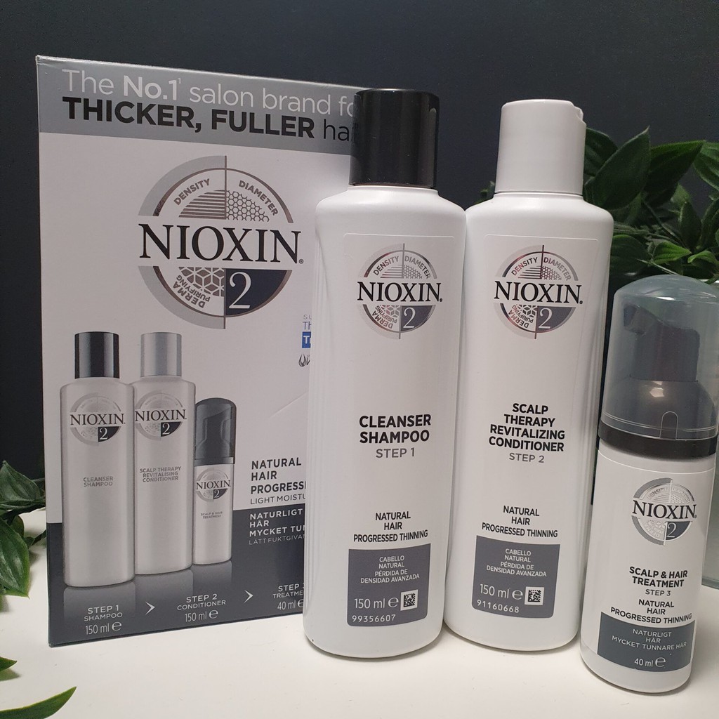 Bộ dầu gội Nioxin TrialKit chống rụng tóc System 2 150ml 2019 ( Natural Hair)