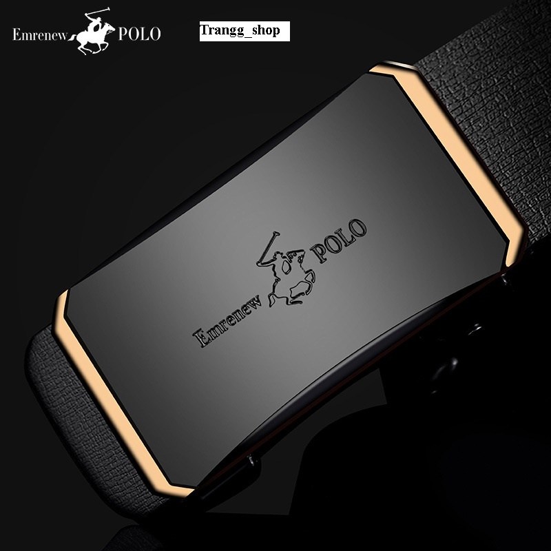 Thắt Lưng Nam EMRENEW POLO Da Bò 2 Lớp Full Hộp Đựng