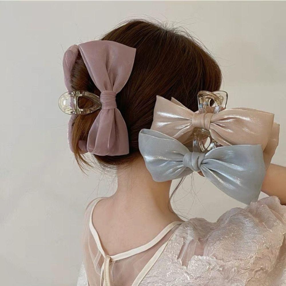 Kẹp Tóc Càng Cua Hình Nơ Lớn Phong Cách Hàn Quốc Thời Trang Cho Nữ