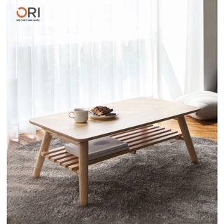 NOWSHIP HCM - Bàn Trà / Sofa Gỗ Cao Su Chân Gấp Tiện Lợi SIZE 90x50x34 - A TABLE - ORI NỘI THẤT HÀN QUỐC