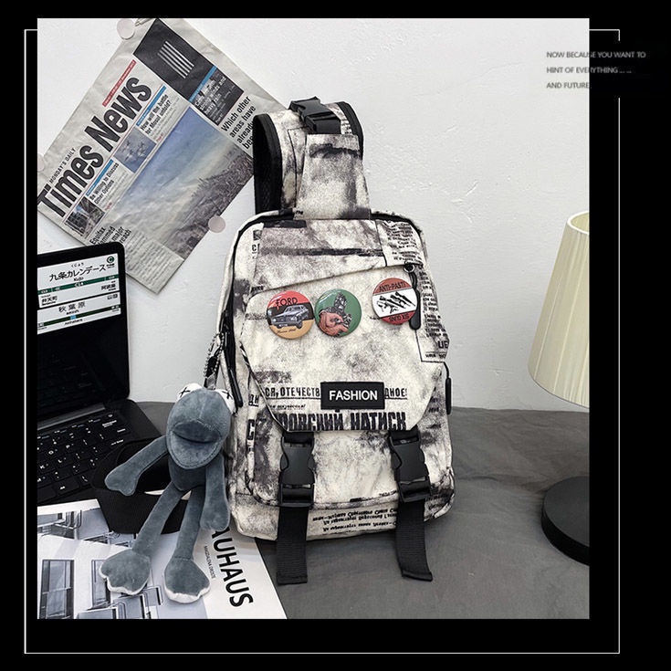 Túi Đeo Chéo Ngực Cỡ Lớn Phong Cách Đường Phố Nhật Bản Cá Tính Cho Nam