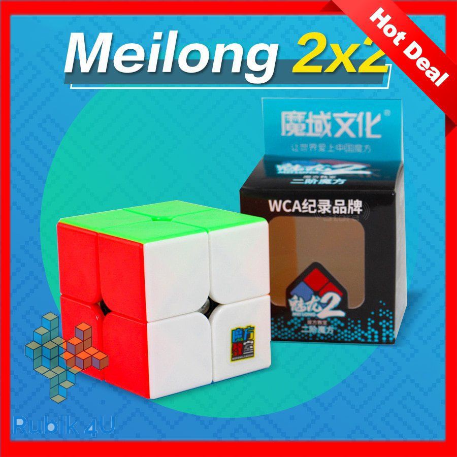 Đồ chơi Rubik 2x2 Moyu Meilong Stickerless - Rubik Giúp phát triển trí nhớ