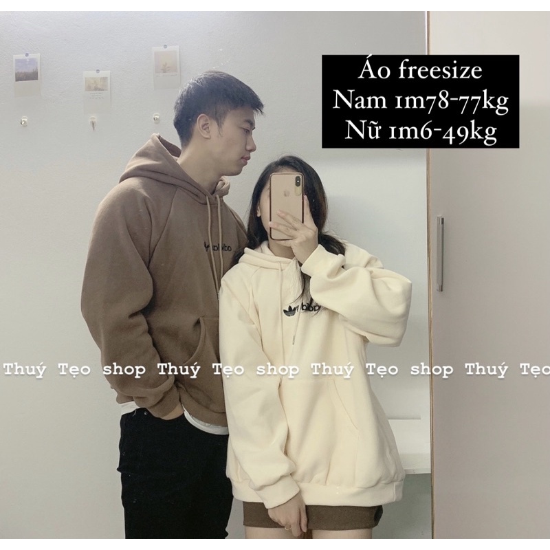 ÁO HODDIE THÊU CHỮ NỈ BÔNG DÀY FORM TO RỘNG