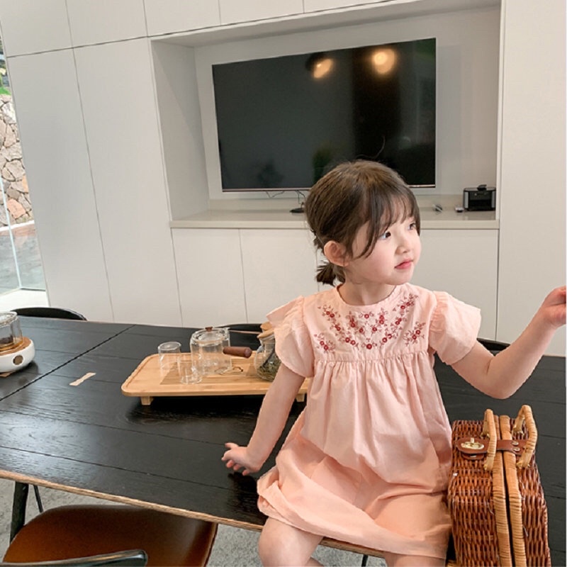 VÁY CÁNH TIÊN THÊU HOA CỰC XINH CHO BÉ _HÀNG QUẢNG CHÂU