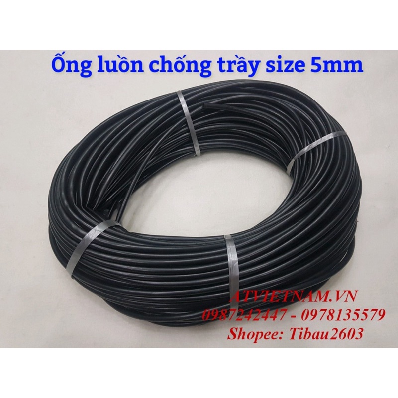 Ống nhựa chống trầy luồng dây điện 5mm  - ống luồn dây điện