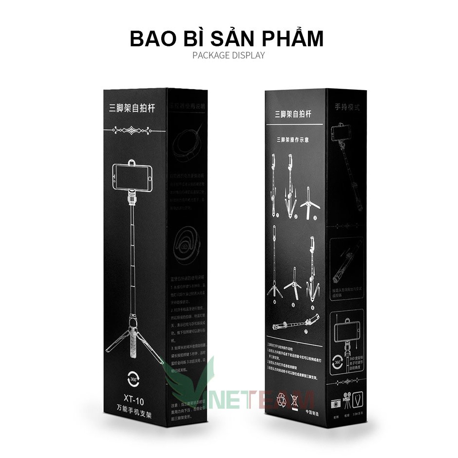 Gậy Tự Sướng XT-10 Kéo Dài Có Chân Đứng Kèm Điều Khiền Đa Năng 3 Trong 1 -dc3311