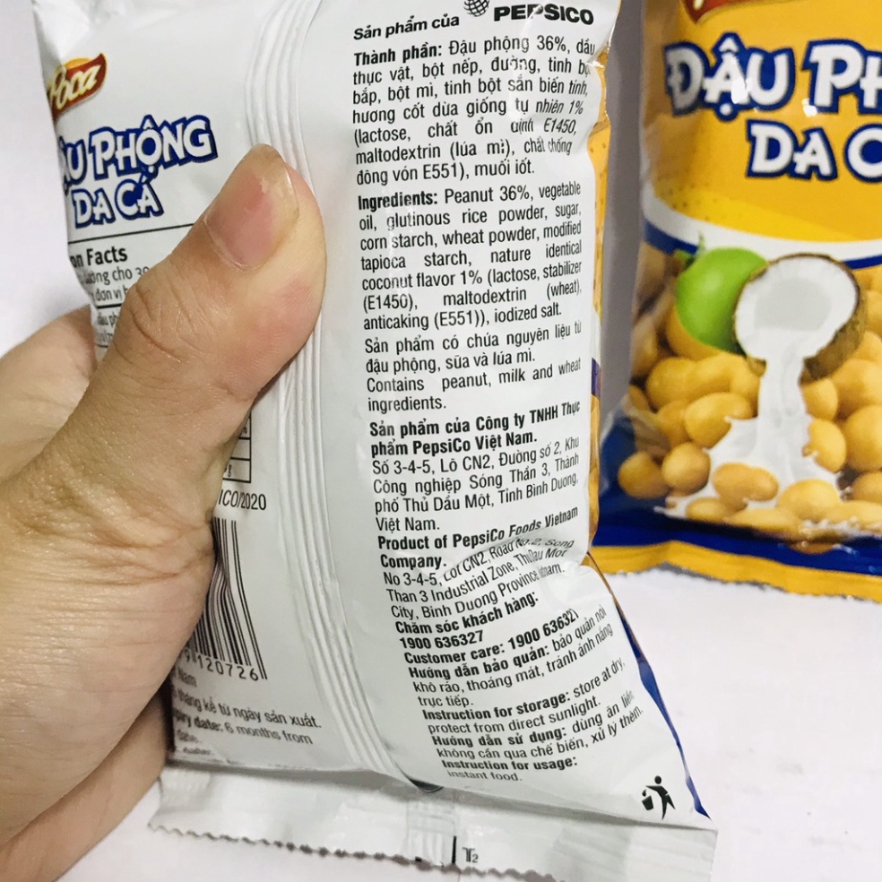 Đậu phộng da cá Poca Nutz các vị gói 42g