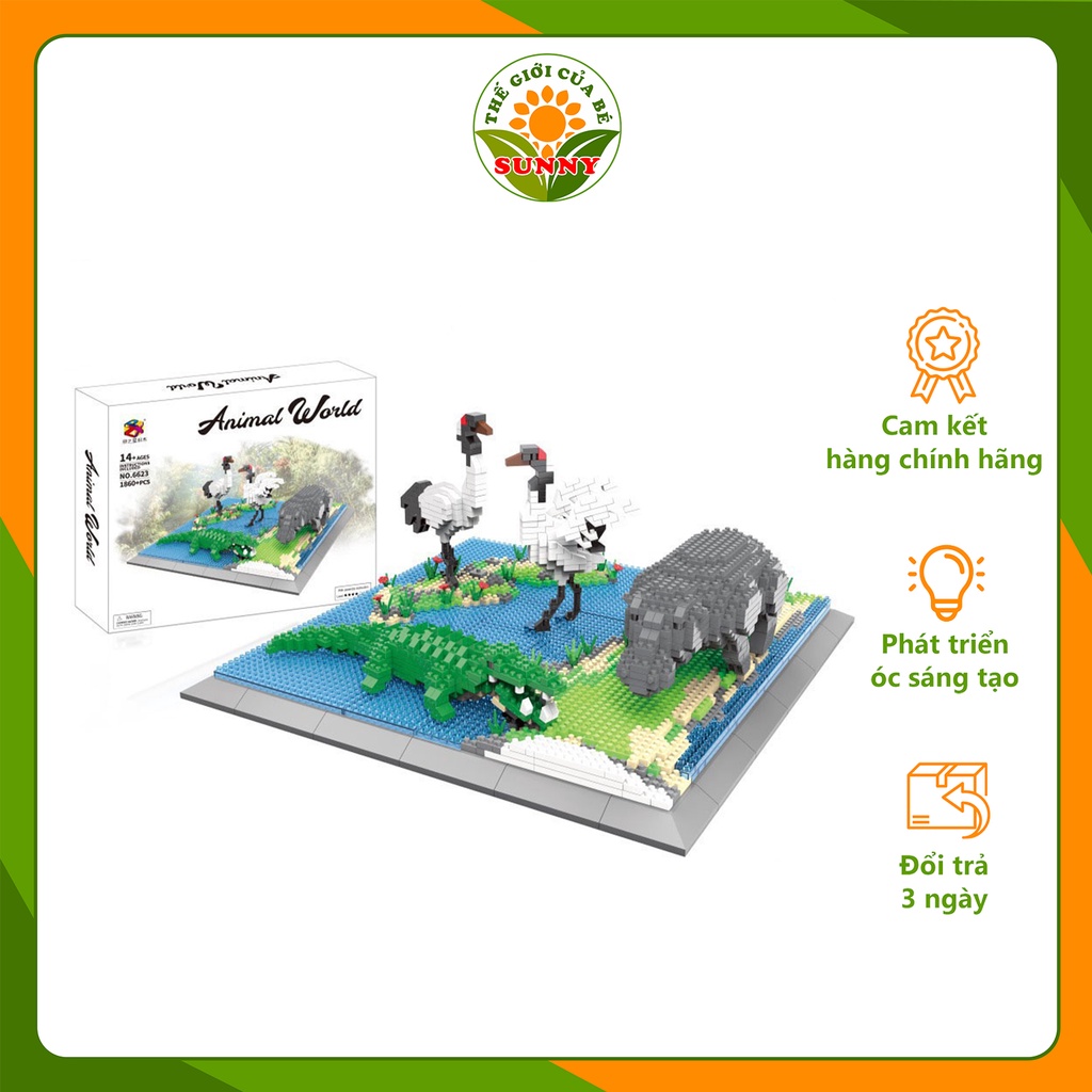 Xếp hình cho bé hình vườn thú đáng yêu - Bộ đồ chơi trẻ em thông minh - Sunny