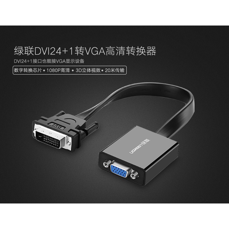 Cáp Chuyển Đổi Từ 1 Cổng Dvi-d 1080p Sang Vga Cho Macbook