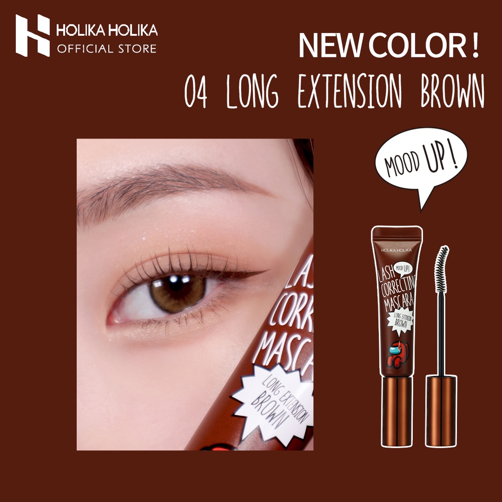 [Among Us Edition] SET 2 chiếc Mascara chuốt cong mi không thấm nước lâu trôi HOLIKA HOLIKA LASH CORRECTING MASCARA 9ml x2