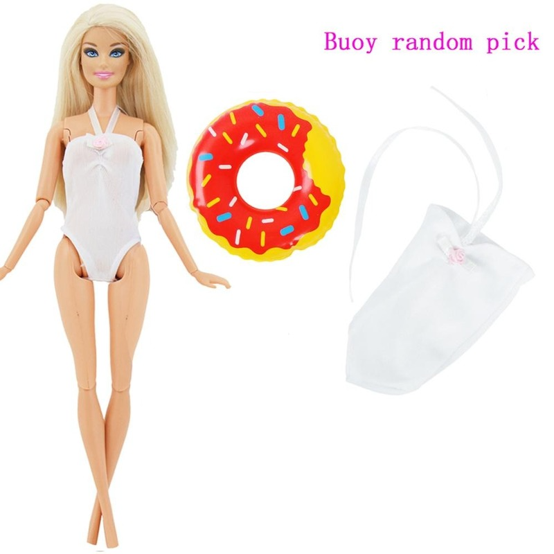 Bộ Đồ Bơi Bikini Có Phao Nổi Dành Cho Búp Bê Barbie