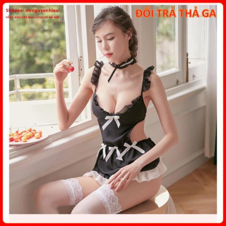 Váy ngủ cosplay y tá, đầm ngủ cosplay y tá, tiểu thư sexy gợi cảm - Hà Nội