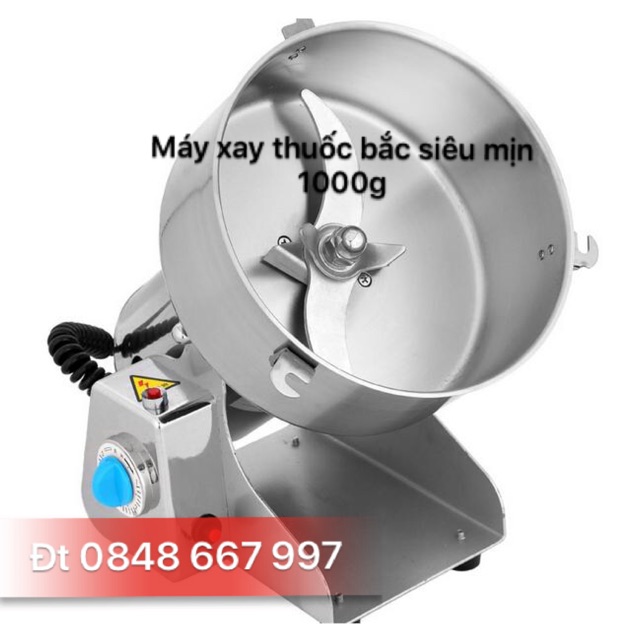 Máy xay thuốc bắc 1000g, máy xay bột khô xay nấm linh chi tam thất