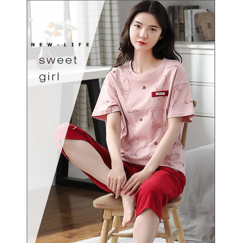 Đồ bộ, đồ mặc nhà nữ chất thun cotton 100% cực dễ thương-MH5067 | BigBuy360 - bigbuy360.vn