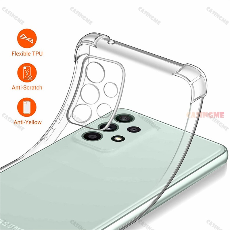 Ốp Điện Thoại Silicon Trong Suốt Có Túi Khí Chống Sốc Cho Samsung Galaxy A73 A53 A33 A13 A23 M33 M53 M23 M52 A32 A52 A52S A12 A22 4G 5G