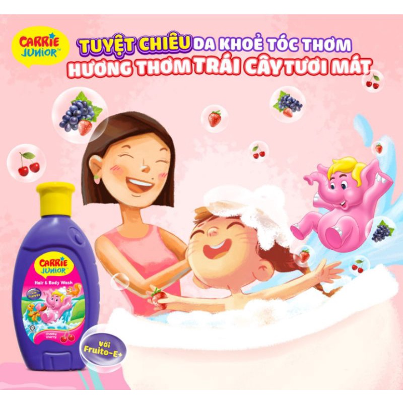 Sữa tắm gội toàn thân cho bé Carrie Junior 700g chính hãng