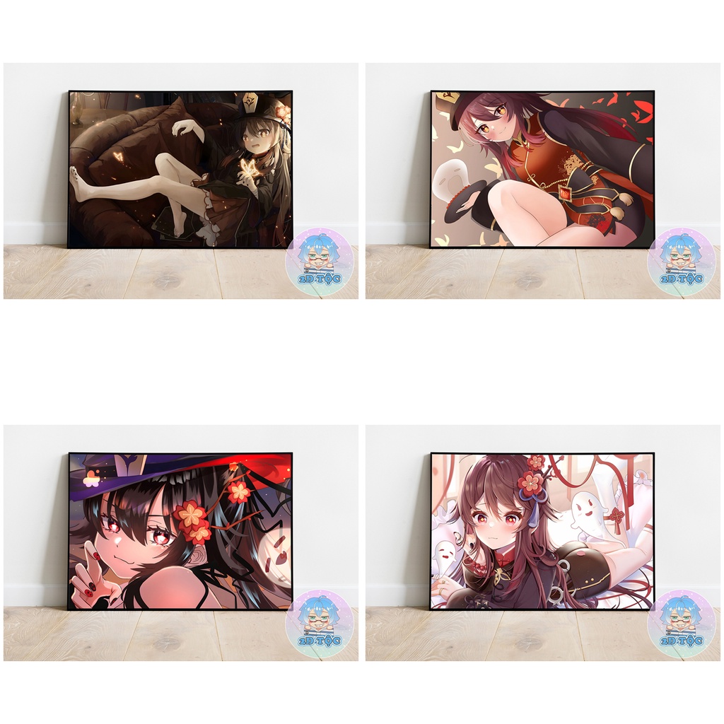 TRANH POSTER A3 HU TAO HuTao (10) GENSHIN IMPACT CHẤT LIỆU GIẤY CAO CẤP - 2D TỘC SHOP