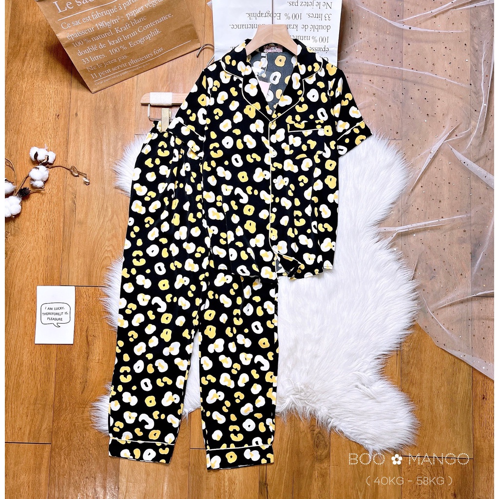ĐỒ BỘ LỤA MANGO BOO BOO MẪU BEO SIÊU HOT