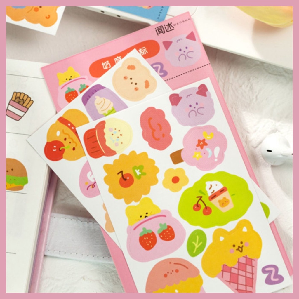 STICKER NHÃN DÁN HOẠT HÌNH CUTIE SIÊU XINH NHIỀU MẪU