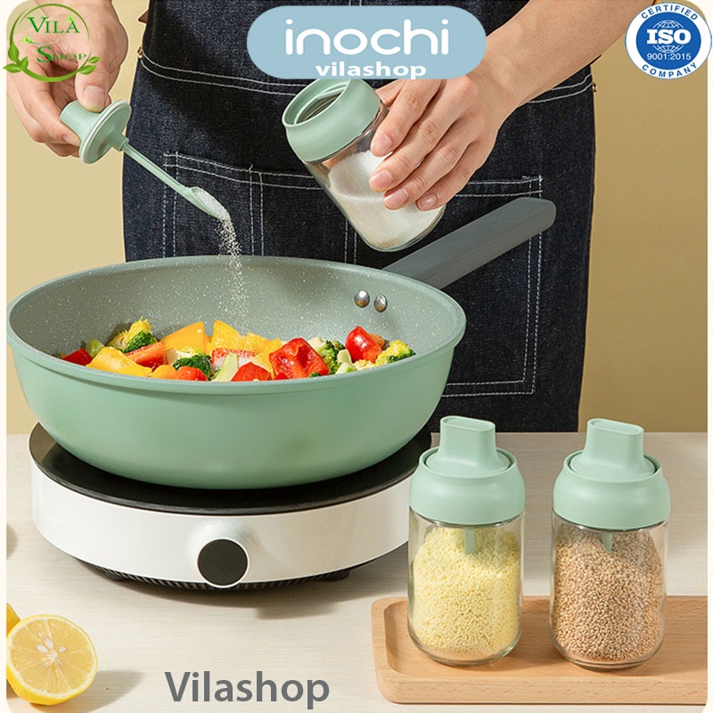 [Bộ 3 ] Lọ Đựng Gia Vị Tritan, Hũ Đựng Gia Vị Tritan Cao Cấp inochi, Hộp Gia Vị Không BPA Không Chất Độc Hại