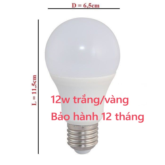 Bóng búp tròn led kín nước 3W 5W 7W 9W TRẮNG / VÀNG,  đui vặn E27, tiết kiệm điện siêu sáng