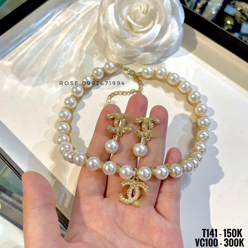 Vòng cổ ngọc sang chảnh đính đá siêu hót