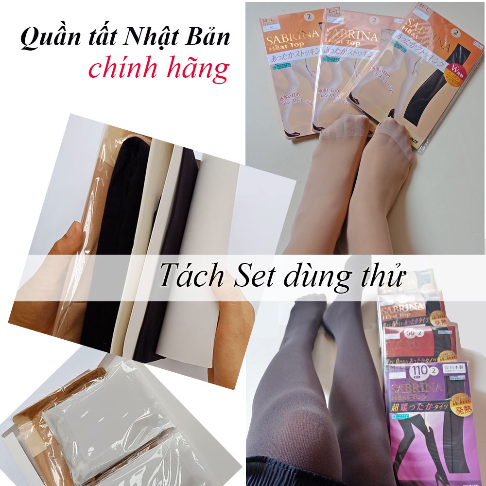 Vớ Dài/ Quần Tất Nhật Bản che khuyết điểm mỏng thật chân và dày giữ nhiệt thu đông chính hãng Gunze
