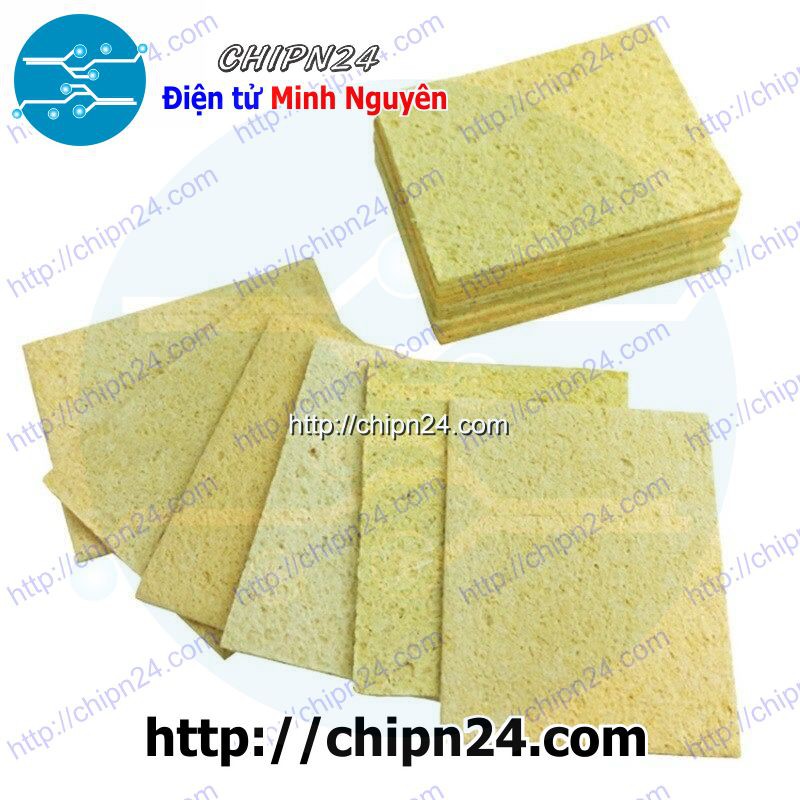 [2 TẤM] (F108) Bọt biển 3.5x5cm (Dùng chùi đầu mỏ hàn)