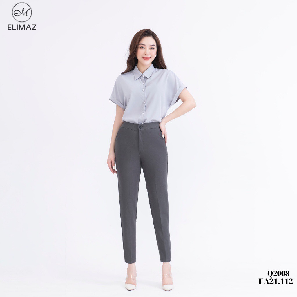 Quần Âu Nữ Dáng Cơ Bản Mẫu Quần Tây Có Đai, Chất Liệu Mango Cao Cấp Mã ELIMAZ_Q2008 - Hàng mới về