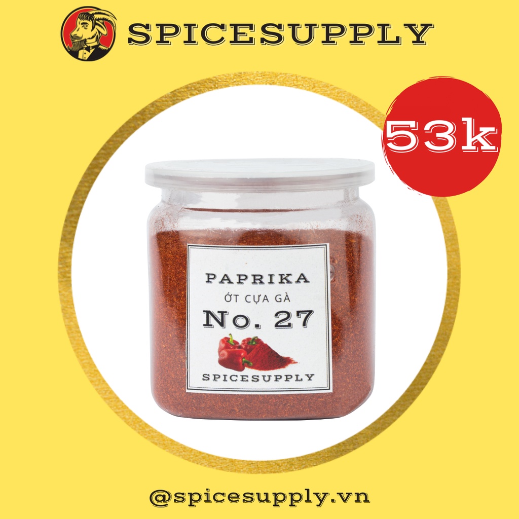 Paprika - Ớt Cựa Gà Không Cay SPICESUPPLY Việt Nam healthy giảm cân meal plan fitness gia vị tạo màu tự nhiên Hũ 80g