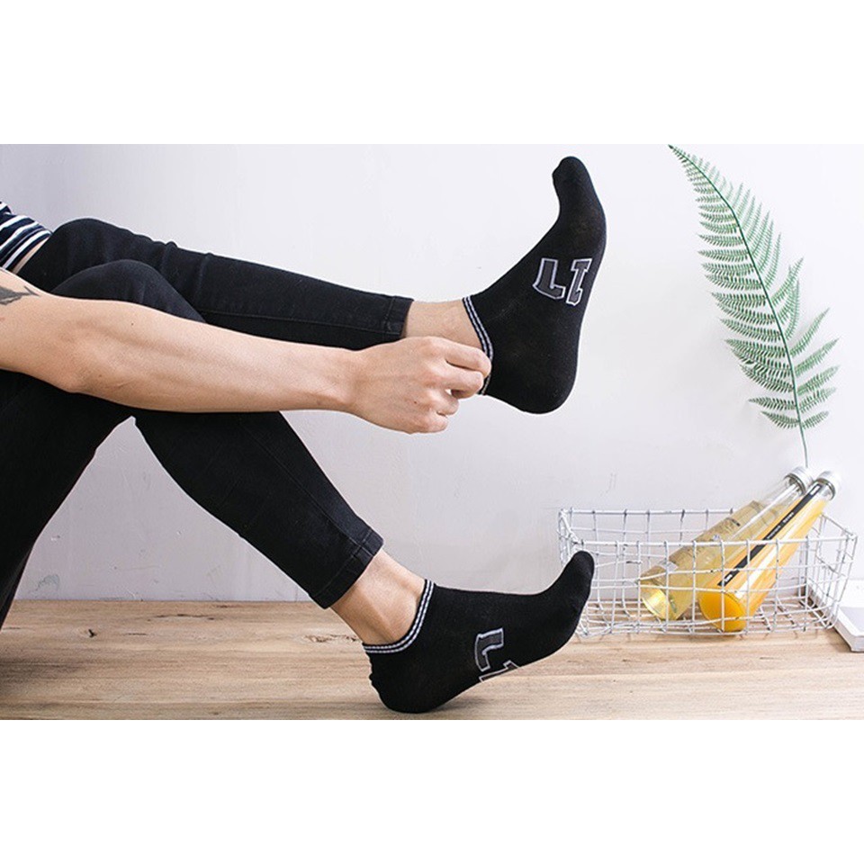 Tất vớ cổ thấp ngắn 2 Sọc Số thời trang unisex nam nữ thể thao cao cấp
