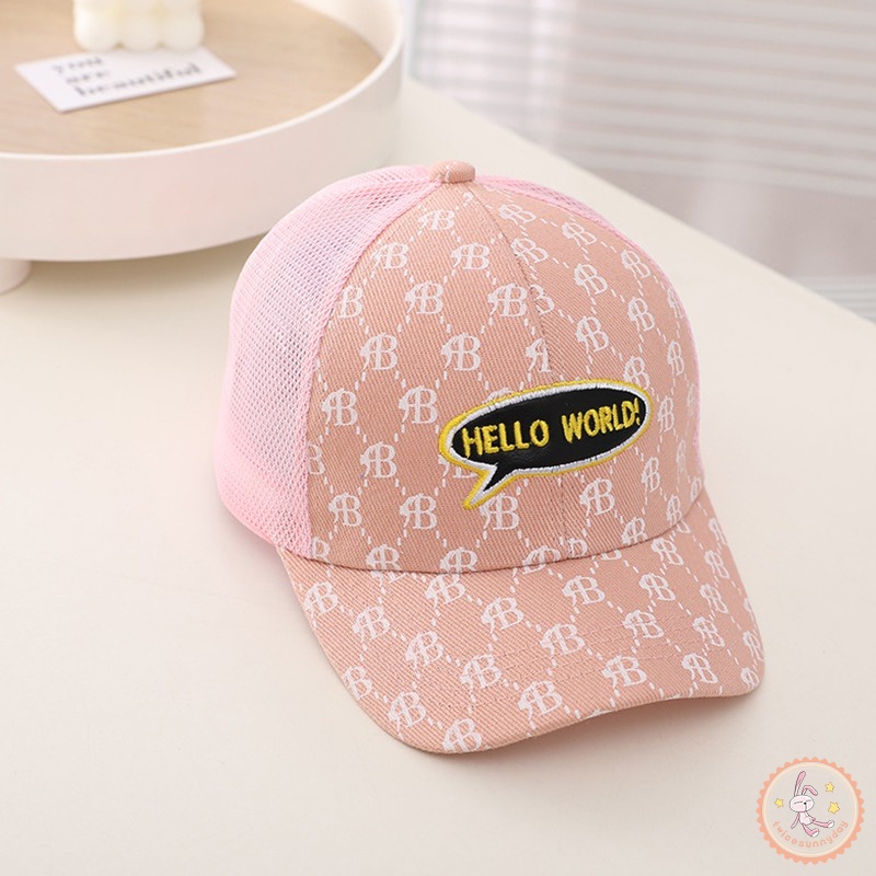 Mũ Lưỡi Trai Phối Lưới In Chữ Thời Trang Mùa Hè Cho Bé Trai Và Gái