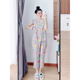 (Ảnh thật) Bộ cánh tiên mặc nhà,Đồ Bộ Tole Nữ VNXK 45kg-70kg, chất tole loại 1 mịn mát, thấm hút mồ hôi