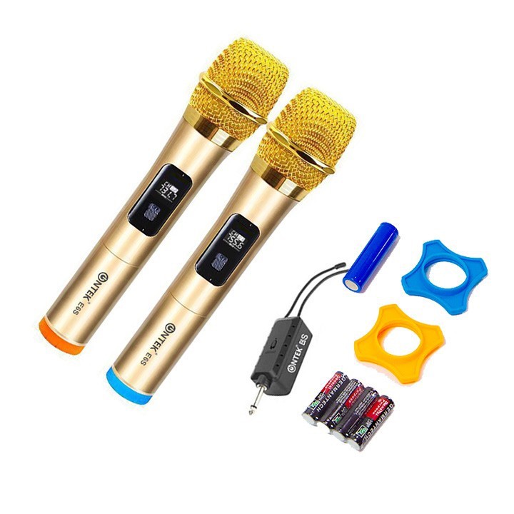 BỘ MICRO CHUYÊN KARAOKE KHÔNG DÂY ONTEK E6S DÙNG CHO MỌI LOA KÉO, AMPLY – BẢO HÀNH 12 THÁNG