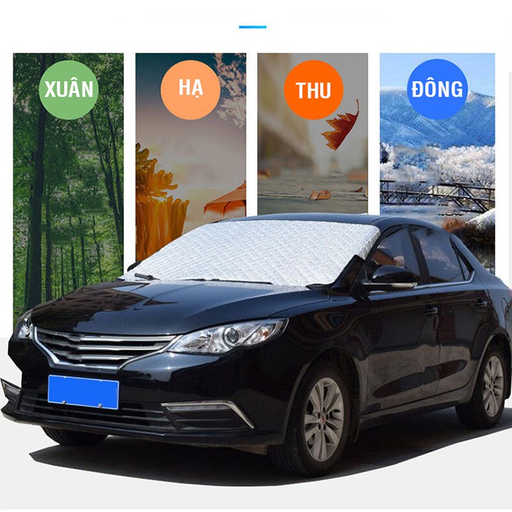 Bạt che nắng che mưa kính lái ô tô chống bụi bẩn, cách nhiệt chống nắng 3 lớp OXM2 phù hợp với mọi loại xe | BigBuy360 - bigbuy360.vn