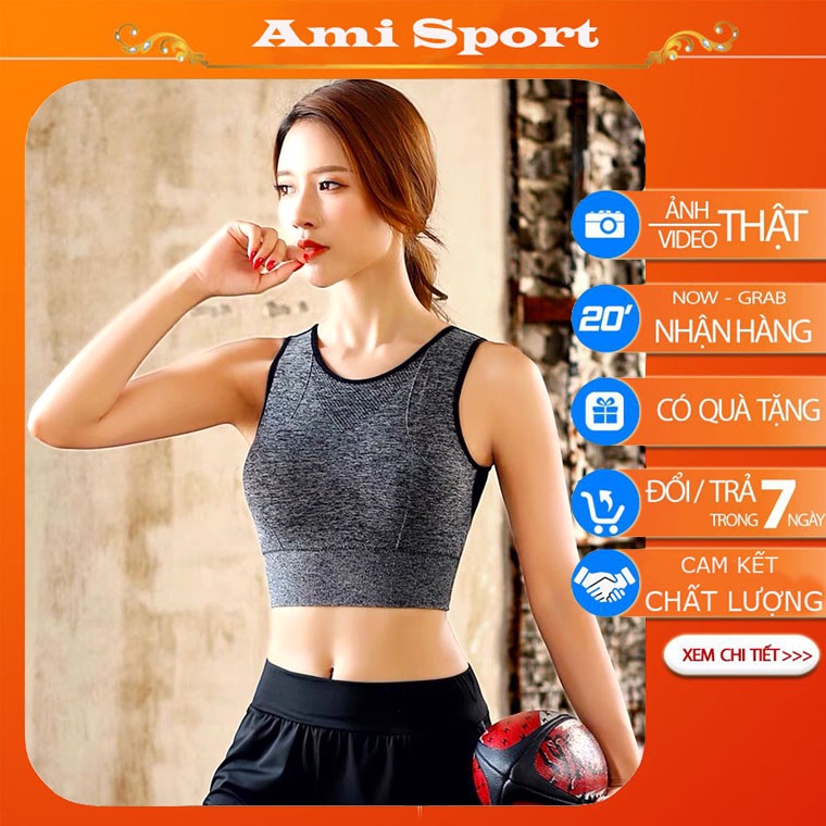 Áo bra tập Gym Yoga Aerobic phối lưới có mút ngực lót trong, mặc tôn dáng, vải co giãn, thấm hút mồ hôi A12