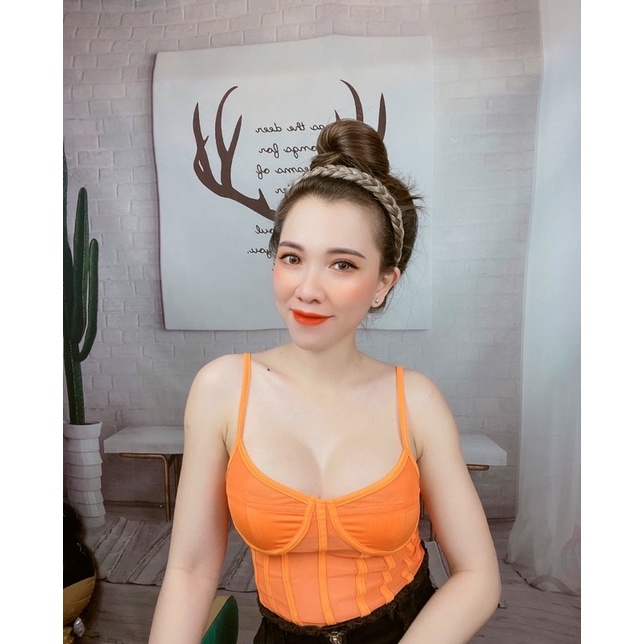 Áo dây liền thân phối lưới xuyên thấu gợi cảm nữ tính😊a29 | BigBuy360 - bigbuy360.vn