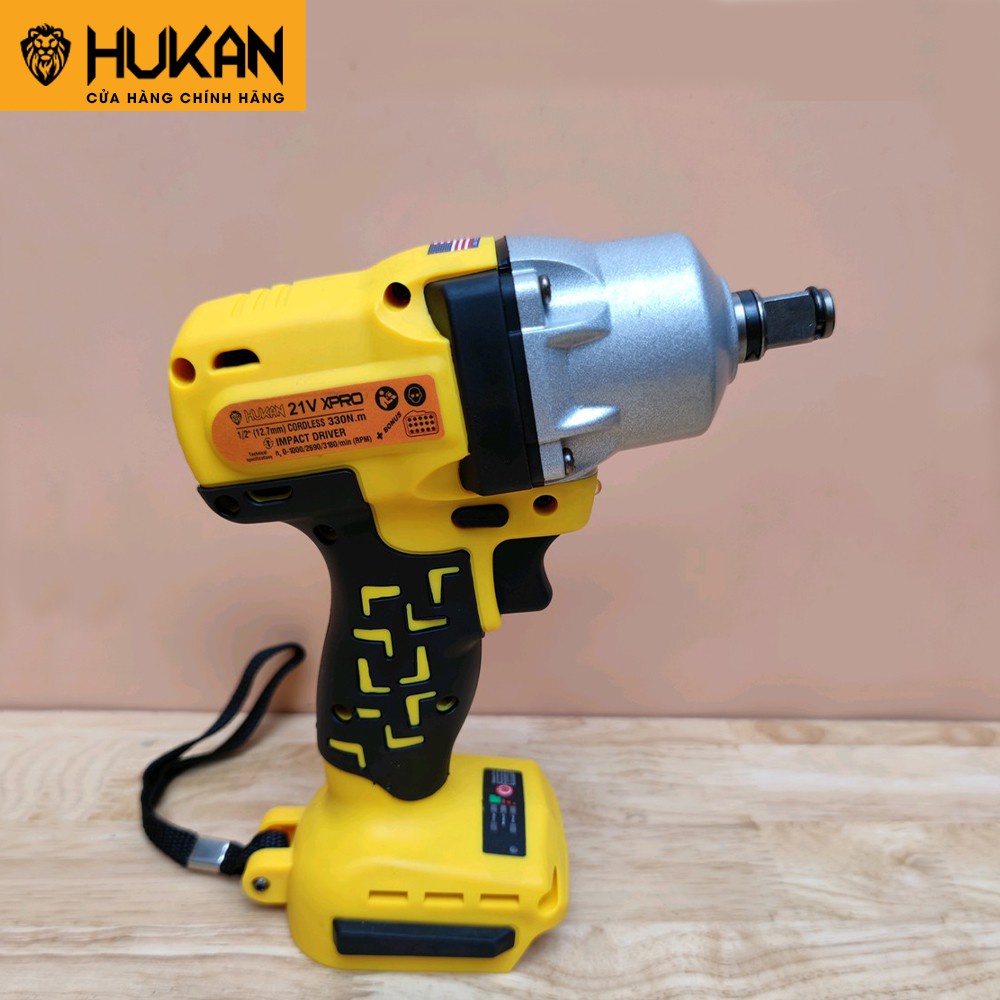 Thân máy siết bulong chạy pin Thương hiệu Hukan X1 Pro chân pin phổ thông Động cơ không chổi than đầu 2 trong 1