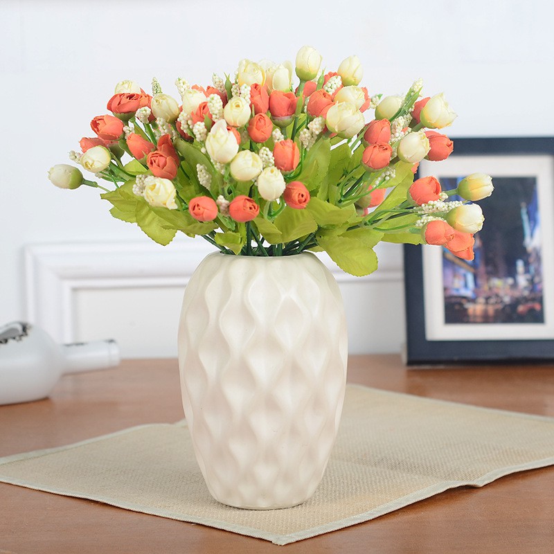 Nhánh hồng nụ lá xanh size nhỏ