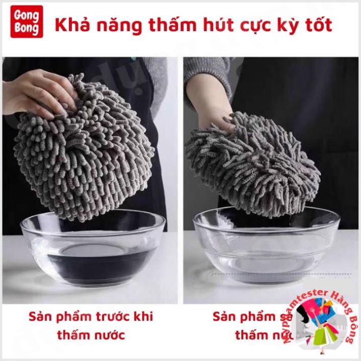 Khăn lau tay tròn san hô siêu thấm hút nước dành cho nhà bếp nhà tắm chất liệu vải bông siêu mềm mịn