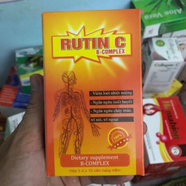 [Bảo Lâm ] - (Nhà Thuốc) Rutin C bền thành mạch, hỗ trợ điều trị trĩ, viêm loét nhiệt miệng