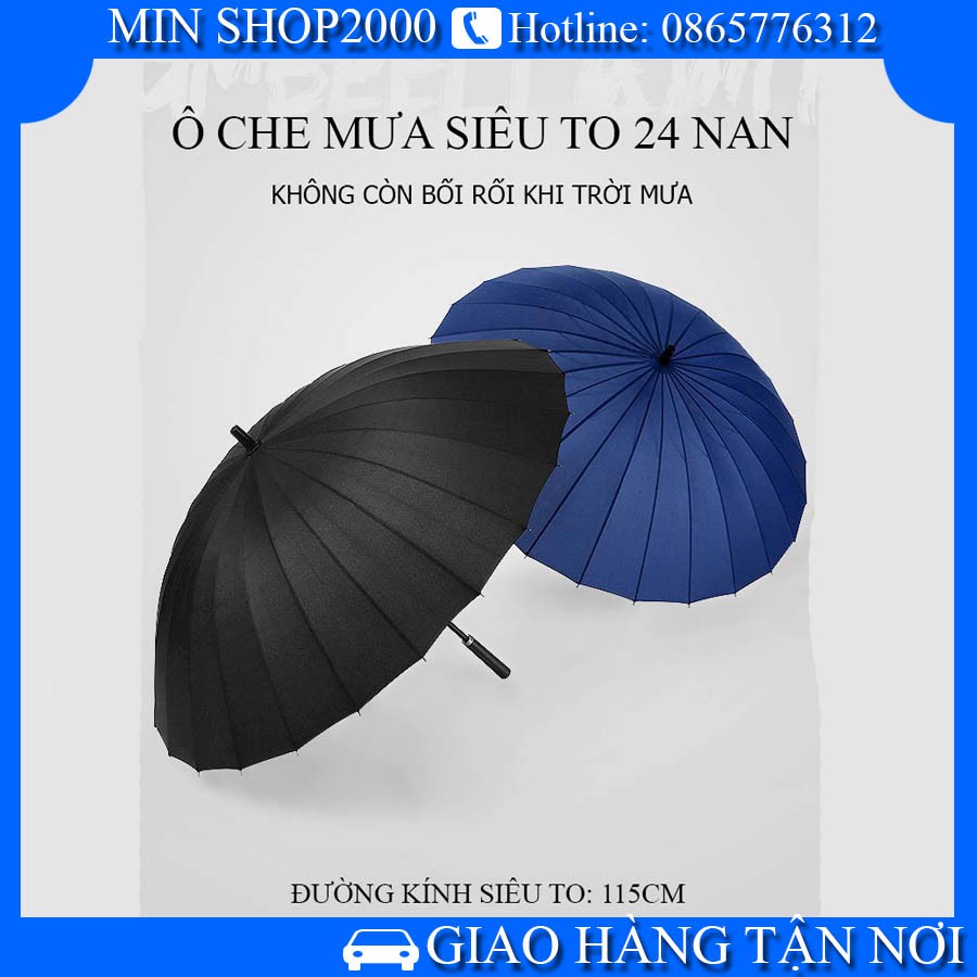 Ô dù gấp gọn, Ô DÙ ĐI MƯA CHE NẮNG SIÊU TO 24 NAN Chống lật, CHỐNG THẤM CHỐNG NẮNG CAO CẤP - Hàng loại 1