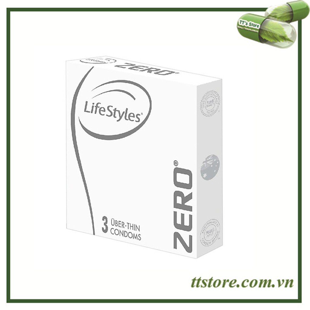 Bao Cao Su Lifestyles Zero Hộp 3 Cái (siêu mỏng)