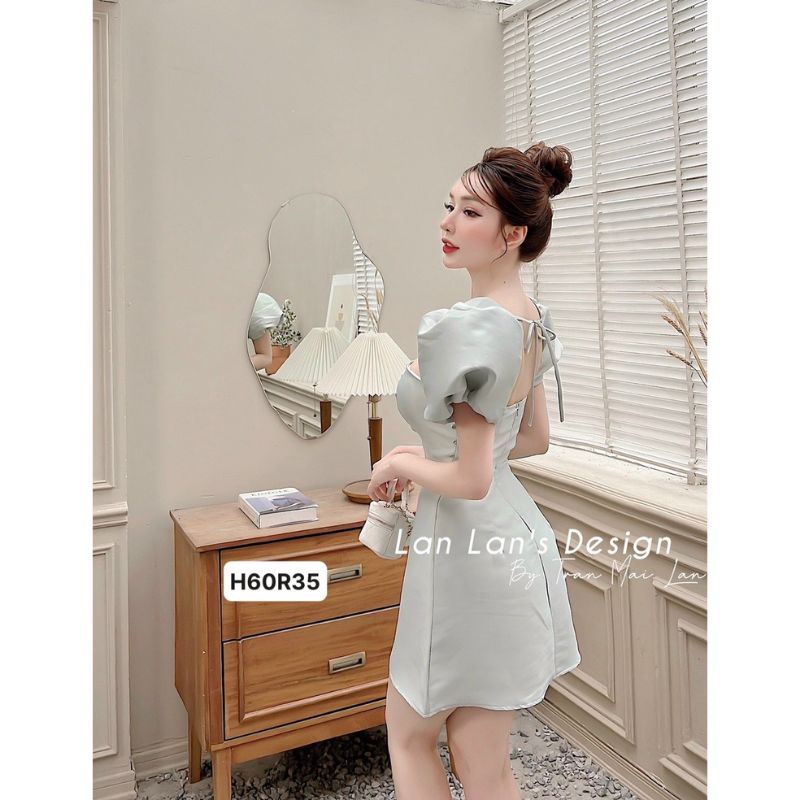 ĐẦM TAPTA VAI SÓNG CÓ MÚT Y HÌNH